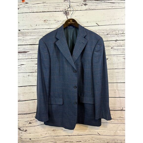 Men's Alan Flusser Blazer, Blue, Size 42R - Picture 1 of 7